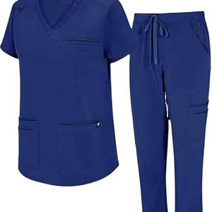 ชุดยูนิฟอร์มแพทย์แบบสวมใส่สบาย น้ำหนักเบา ผ้าทออย่างดี สำหรับบุรุษและสตรี  รับสั่งทำโลโก้  ชุดพยาบาลผ้าฝ้ายระบายอากาศ  พร้อมเข็ม - Product Image 1