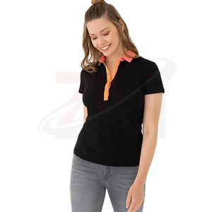 เสื้อโปโลผู้หญิง OEM ออกแบบเองได้ ผ้าฝ้าย แขนสั้น สวมใส่สบาย ระบายอากาศดี รับผลิตจำนวนมาก - Product Image 2