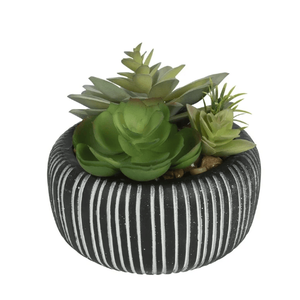 Migliori case e giardini 4.72 multicolore \ "pianta succulenta artificiale in vaso di pietra categoria di prodotti piante artificiali e verde - Product Image 3
