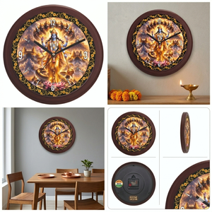 Modern Silent Quartz Personalized Printing Technique Lord Vishnu Wall Clock Spiritual Home Decor for <b>Easter</b> and Valentine's Day - Product Image 2