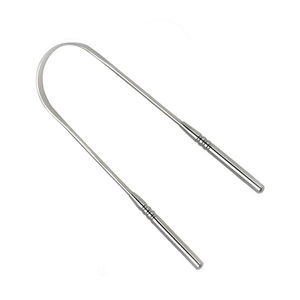 Raspador de Lengua de Acero Inoxidable en Forma de U, Hecho a Medida, con Mango Antideslizante de Dientes Redondos y Diseño de Arco Circular para una Comodidad Óptima al Raspar - Product Image 1