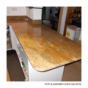 Hot Selling New Kashmir Gold Granite Slabs Polished Natural <b>Stone</b> for Countertops Flooring Wall Cladding and Interior Projects - Product Image 5