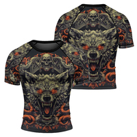 Conjunto de kimono de jiu-jitsu personalizado para hombre con estampado sublimado, pantalones cortos de rashguard, pantalones cortos de grappling UFC, ropa de artes marciales, pantalones cortos de MMA