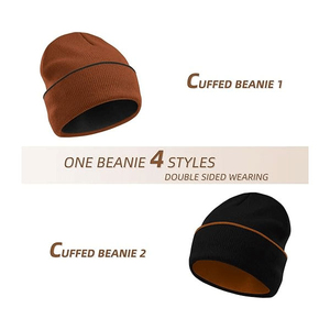 Gorros de Invierno Unisex con Puño de Algodón 100% y Logotipo Personalizado, Estampados por Sublimación, Estilo Ripped, Ideales para Ciclismo - ¡Los Más Vendidos! - Product Image 1