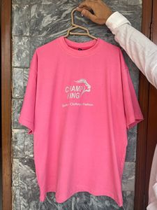 Champ King T-shirt rose à manches courtes pour homme, coupe régulière, décontracté - Product Image 2