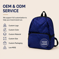 Mochila de Nailon Impermeable, Ligera y Duradera, con Cierre de Cremallera, Suave, Informal, para Viajes, Escuela, Aire Libre, Unisex, OEM, ODM