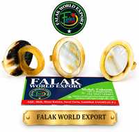 Bagues en corne de buffle faites à la main, durables, style animalier, forme naturelle, rayures dorées et brunes, pour femmes et hommes, accessoires par Falak World Export