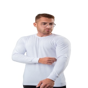 Men Winter Thermal Breathable Casual 250 GSM Collarless Solid <b>Base</b> <b>Layer</b> Shirt <b>Long</b> <b>Sleeve</b> Knitted Cotton Stretch Warm Inner - Product Image 4