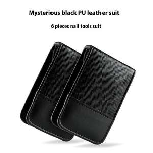 Kit de Manicura y Pedicura de Lujo de 6 Piezas Personalizable de Fábrica, Cortaúñas de Acero Inoxidable de Alta Calidad, Bolsa Negra con Cierre - Product Image 2