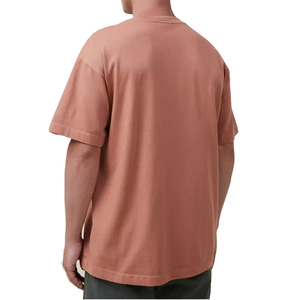 เสื้อยืดคอกลมแขนสั้นทรงโอเวอร์ไซส์สำหรับผู้ชาย สีพื้น ผ้าฝ้ายถัก 100% ทรงลำลอง ความยาวปกติ ระบายอากาศได้ดี ผ้าเจอร์ซีย์ด้านหน้า - Product Image 2