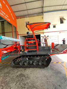 Tractor Agrícola HOGICO de 80HP con Motor Diésel, Transmisión por Engranajes, Orugas de Goma Rojas, con Bulldozer Frontal y Rotador para Labranza en Terrenos Húmedos - Product Image 4