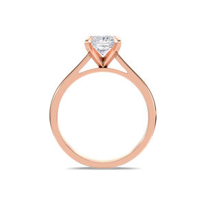 IGI Certified 1ct Princess Cut Lab Grown Diamond Solitaire Engagement <b>Ring</b> in 9K Yellow / White & Rose Gold - Product Image 3