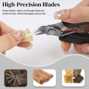 Pinzas para Remover Extensiones de Cabello con Queratina – Acero Inoxidable con Mango Antideslizante y Mini Cortadores Planos para Uso en Salones de Belleza - Product Image 4