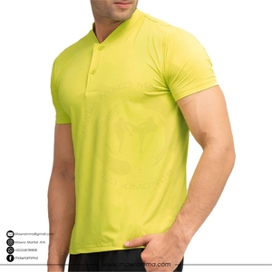 เสื้อยืดคอตตอน 100% ปักโลโก้ตามสั่ง ขายส่ง เสื้อยืดเฮนลีย์แบบติดกระดุมด้านหน้า คุณภาพสูง สำหรับทุกเพศทุกวัย รับผลิตแบบ OEM ODM ระบายอากาศได้ดี สวมใส่สบาย ขายส่งจำนวนมาก - Product Image 2