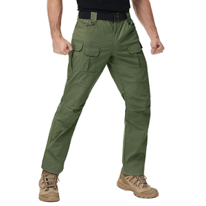Pantalones de senderismo para hombre, impermeables, elásticos, casuales, tácticos, con múltiples bolsillos, para senderismo, trabajo, jogging, talla grande. - Product Image 2