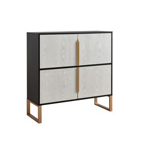 Credenza a Quattro Ante da 42 Pollici con Base in Metallo e Maniglie, per Cucina o Soggiorno - Product Image 4