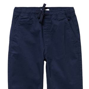 Boys <b>Navy</b> Blue Cotton <b>Stretch</b> Washed Comfortable Chino Pants Adjustable Waist Straight Fit Casual Breathable Quick Dry Kids - Product Image 3