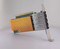 Carte réseau optique à fibre PCIE 25 Gb à 4 ports, fournie par l'usine, avec puce Intel E810-CAM2 pour serveurs