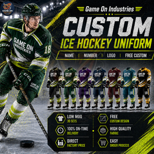 Made In Pakistan Full Sleeve New Trendy Custom Made Team Wear Premium Quality Sublimated Ice Hockey Jersey and Pants Sets - Product Image 2