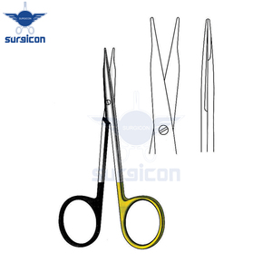 กรรไกรสแตนเลสเกรดพรีเมียม Steven Scissors ขนาด 10 ซม. / 4 นิ้ว ใบมีดตรงปลายทู่ ใบมีดเดี่ยวแบบหยัก ตัดได้คมกริบ รุ่น TC สำหรับงานผ่าตัด - Product Image 2