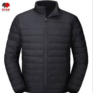 Blouson matelassé sur mesure pour homme, logo personnalisé, fermeture éclair, tissu respirant et confortable, prix de gros - Product Image 3