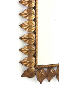 Traditional Brass Mirror With <b>Leaf</b> Design Handmade <b>Wall</b> <b>Decor</b> Framed Metal Art - Product Image 4