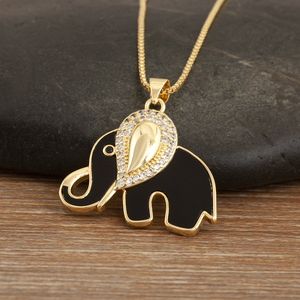 Custom 18K Gold Plated Zircon Pendant Necklace Cute <strong>Elephant</strong> Animal Statement Jewelry <strong>for</strong> <strong>Women</strong> Fashionable <strong>Gift</strong> - Product Image 4
