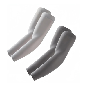 Manchons de protection solaire UPF50+ unisexes en polyester couleur unie pour hommes, manches longues, disponibles en bleu, blanc, vert, noir et plusieurs couleurs, collection 2026 - Product Image 5