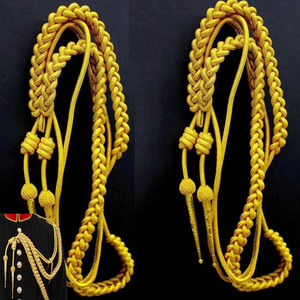 Cordon Aiguillette Cérémoniel Britannique Doré Tressé avec Métal – Cordons d'Uniforme Classiques - Product Image 4