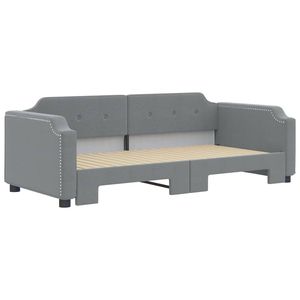 Lit d'appoint gris clair avec lit gigogne, lits confortables pour la maison - Product Image 3