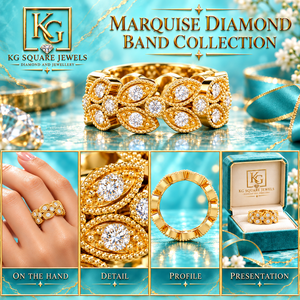 แหวนเพชรทรงใบไม้แบบ Eternity Band เพชรเลี้ยงในห้องปฏิบัติการ เครื่องประดับสไตล์พฤกษศาสตร์สุดหรู แหวนแต่งงานสุดหรูเหนือกาลเวลา และสไตล์เจ้าสาว - Product Image 4