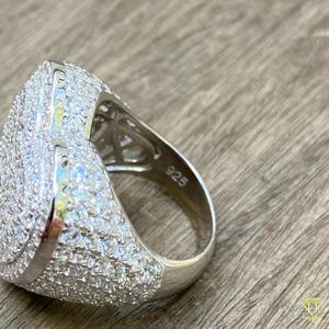 Moissanite Diamond Heart Statement <b>Ring</b> for Women White <b>Gold</b> Iced Out Luxury Hip Hop Heart <b>Cocktail</b> <b>Ring</b> Anniversary Gift - Product Image 6
