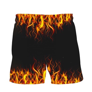 Short de bain décontracté pour homme, imprimé flamme, taille mi-haute, imperméable, coupe-vent, séchage rapide, respirant - Product Image 3
