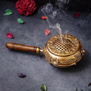 Brûleur d'encens en métal de luxe, artisanat haut de gamme, porte-arôme décoratif, adapté à la maison, au temple, au bureau - Product Image 4