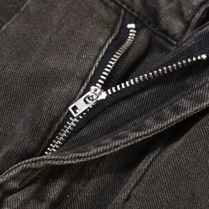 Shorts en jean déchirés taille haute pour homme, coupe droite, bords bruts, décontractés, en coton, style streetwear, tendance du moment - Product Image 5