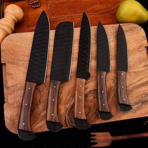 Ensemble de couteaux de cuisine professionnels faits à la main THEWIZ CRAFTS, 5 pièces, manche en os, ambidextres, couteaux traditionnels en acier à haute teneur en carbone - Product Image 4