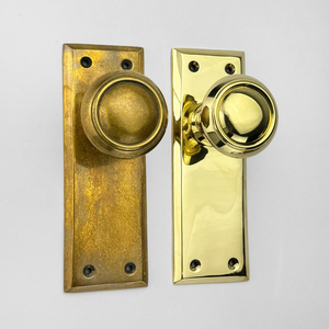 Regency Unlacquered <b>Brass</b> Dummy <b>Door</b> <b>Knob</b> <b>Antique</b> Style Decorative Non Turning Handle Classic Architectural Hardware - Product Image 2