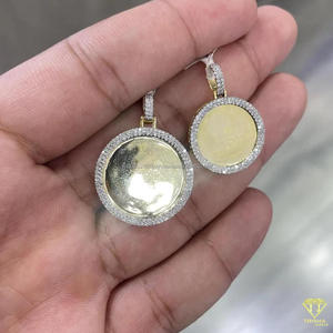 Luxury Personalized <b>Memorial</b> Pendant <b>Necklace</b> With Custom Photo Insert and Lab Grown Diamond Look Finish - Product Image 6