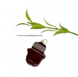 Natural Stone Pendant <b>Raw</b> Crafts Spiritual Healing <b>Crystal</b> Charms Serpentine Hamsa Pendants for meditation - Product Image 6