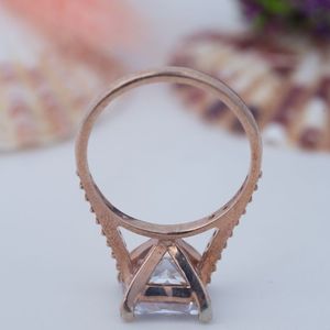 Bague de fiançailles en argent sterling 925 avec moissanite taille radiant 10*14mm, grande taille, pour femme, bijoux fins - Product Image 5