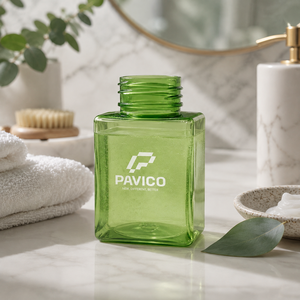 ขวดเครื่องสำอางทรงเหลี่ยม 150 ซีซี สีเขียว คอขวด 36 มม. บรรจุภัณฑ์บำรุงผิวเปล่า ผู้ผลิตโรงงานในเวียดนาม - Product Image 6