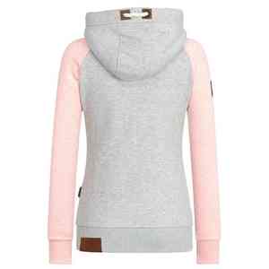Sudadera con capucha de forro polar para mujer, con cremallera frontal y logo, informal, suave y cómoda para uso diario, al por mayor - Product Image 4