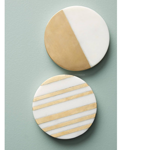 Incrustación de hueso para posavasos de madera, posavasos para té, café, color marrón, fiesta, boda - Product Image 4