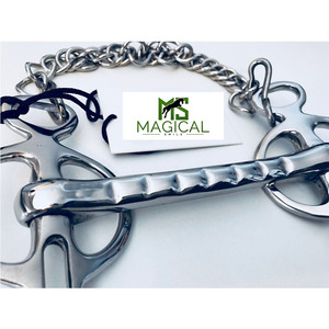 Mors de cheval sur mesure de haute qualité, modèle Liverpool Driving Bit à 3 fentes en acier inoxydable, en stock - Product Image 4