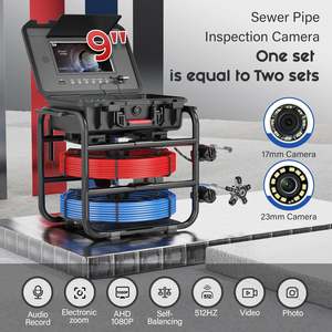 Caméra d'inspection de tuyau d'égout de moniteur couleur IPS de 10 pouces avec compteur de compteur câble 70M Ip68 localisateur auto-nivelant 512HZ - Product Image 4