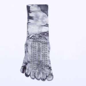 Calcetines de yoga profesionales antideslizantes de cinco dedos para mujer, de algodón puro, para interiores. - Product Image 5