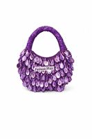 Sac à main de soirée fait main en perles en forme de lune pour femme, couleur personnalisée, pochette de fête, sac à cordon écologique, imperméable, faible MOQ, vente en gros