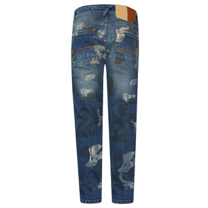 Jeans de Mezclilla para Hombre, Corte Slim Fit, Desgastados, Cintura Alta, Pierna Recta, Algodón, Estilo Casual de Primavera - Product Image 5