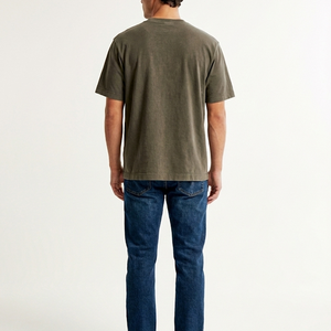 Camiseta de Moda con Lavado Ácido de Alta Calidad, Transpirable, Material Suave al Tacto, Algodón, Ropa Casual - Product Image 6