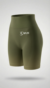 กางเกงขาสั้นโยคะไร้ตะเข็บสำหรับออกกำลังกาย ยกกระชับสะโพก เอวสูง ระบายอากาศได้ดี เหมาะสำหรับออกกำลังกายและสวมใส่ลำลอง - Product Image 4